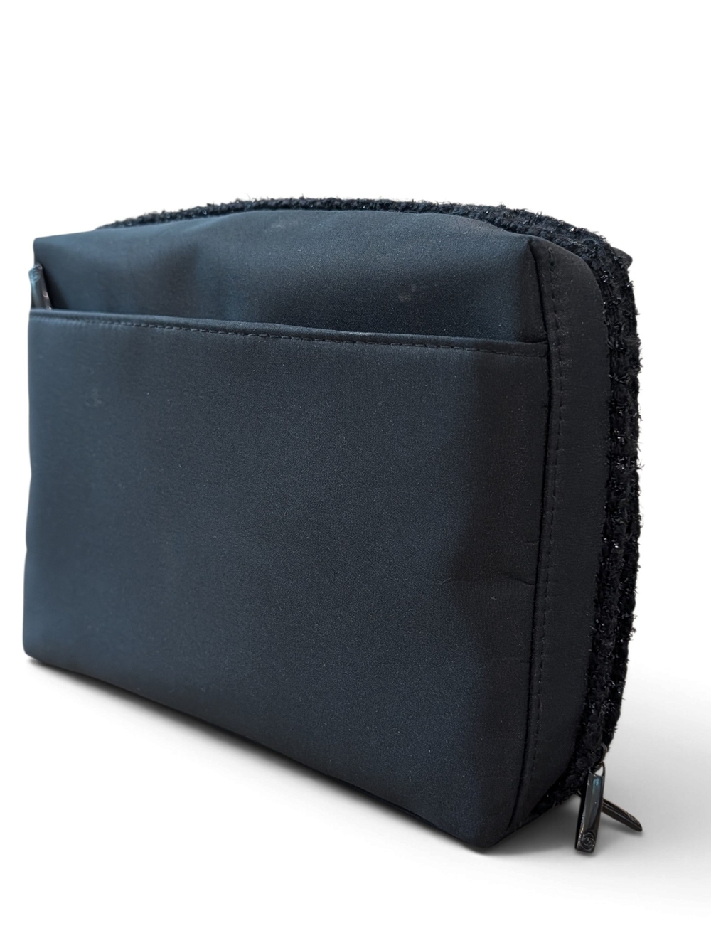 Authentic CHANEL Limited Edition Black Tweed Toiletry Pouch Makeup Bag - Picture 7 of 14